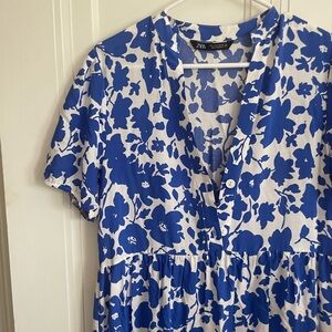Zara Blue Floral Dress